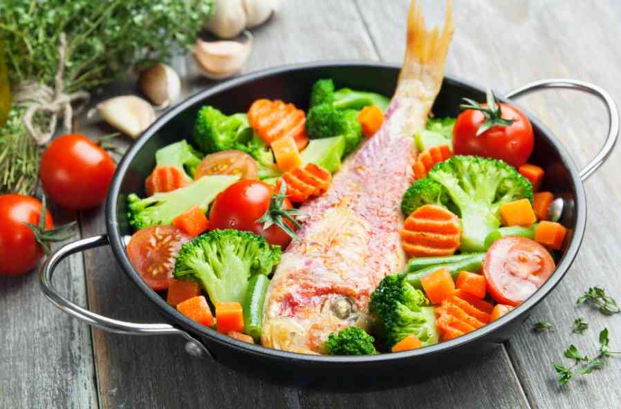 овощи и рыба