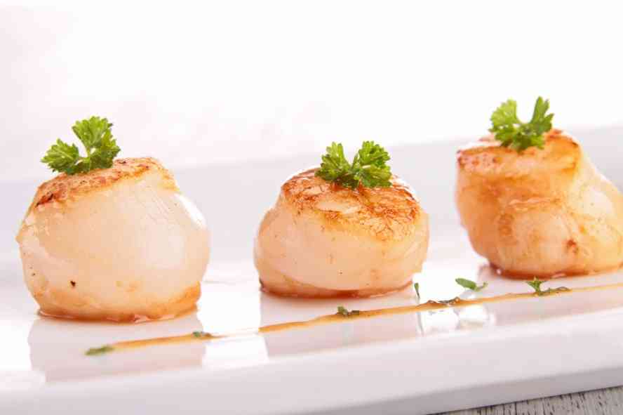 гребешки на блюде