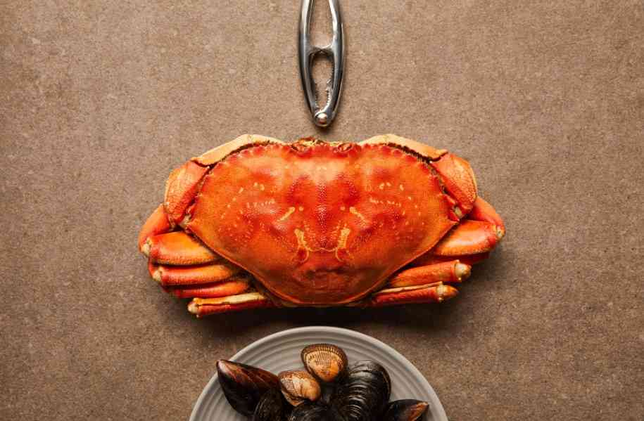 краб с мидиями