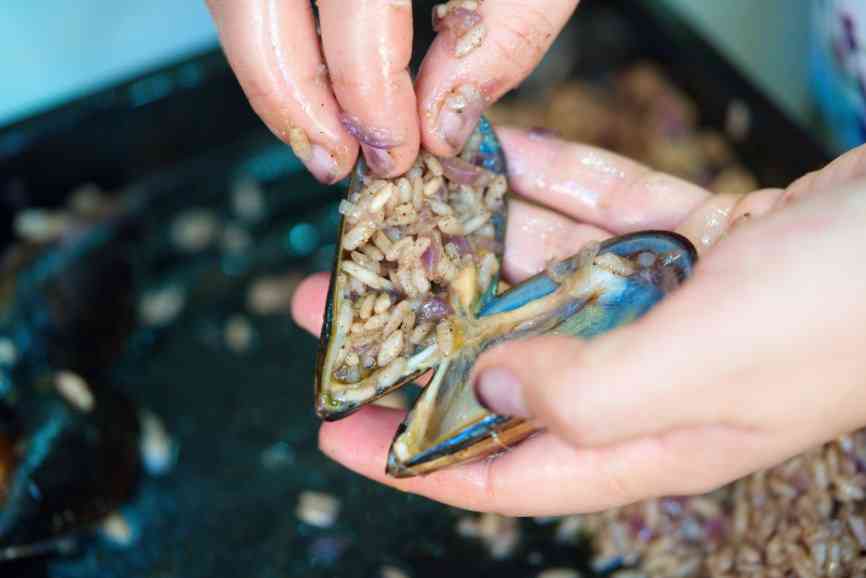 разделка мидий