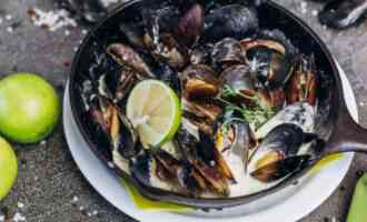 тушеные мидии