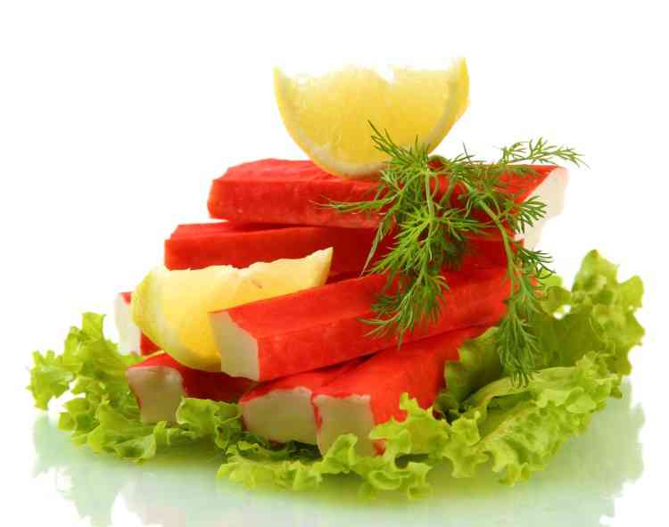 крабовые палочки с лимоном