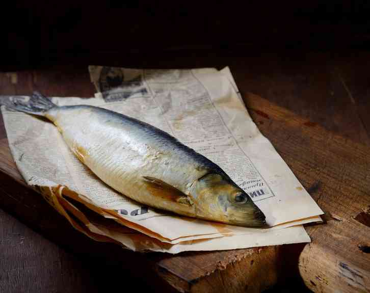сельдь на газете