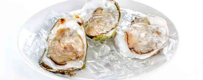 устрицы со льдом