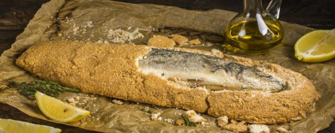 запекание рыбы в соли