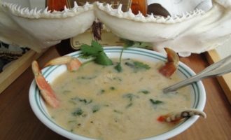 подача крабового супа