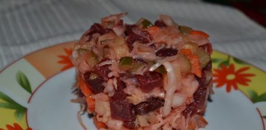 винегрет с консервированной рыбой 