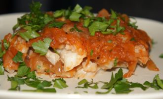 треска под маринадом с зеленью