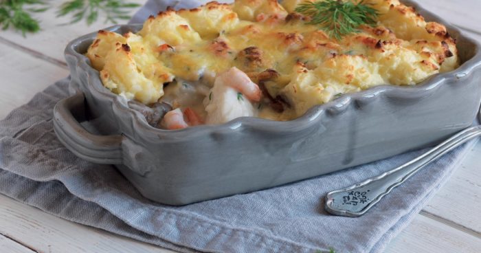 картофельная запеканка с треской 