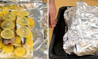 рыба запеченная с лимоном