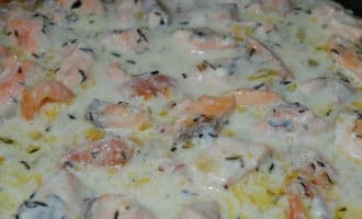 заправка с семгой для спагетти