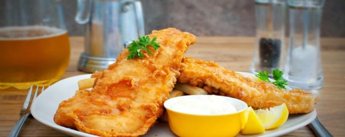 филе трески с соусом