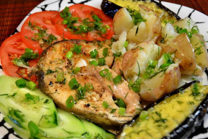 треска с овощами для правильного питания 