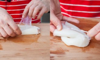 чистка кальмара