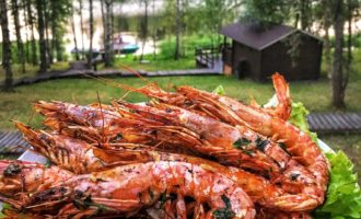 лангустины запеченные на на костре