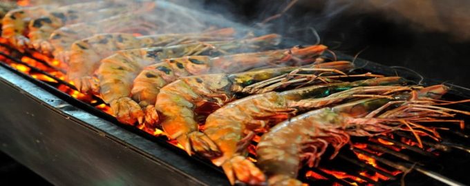 лангустины на гриле