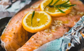 стейк горбуши в фольге