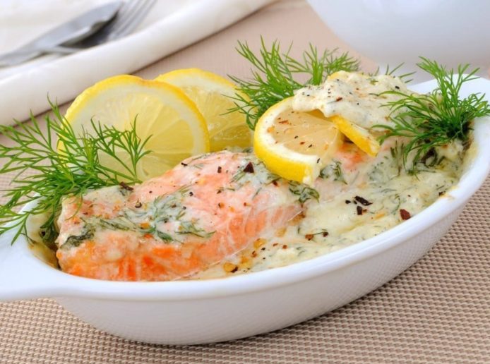 как готовить горбушу в сливках 