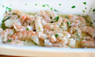 креветки в белом соусе