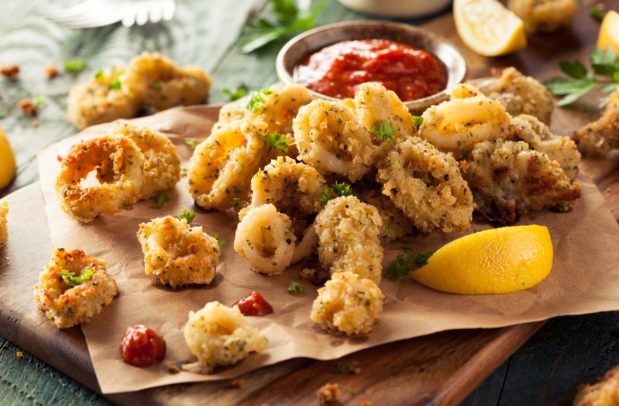 панированный кальмар