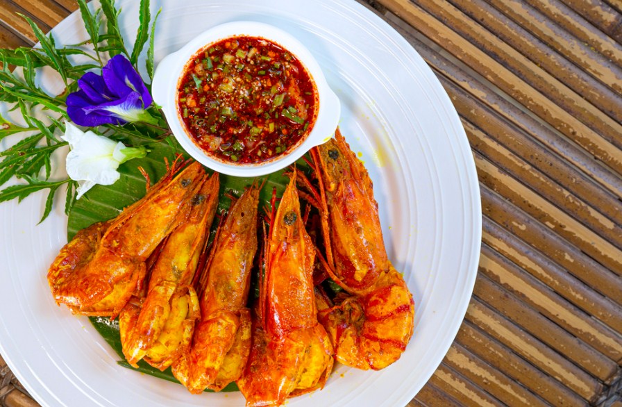 креветки с соусом