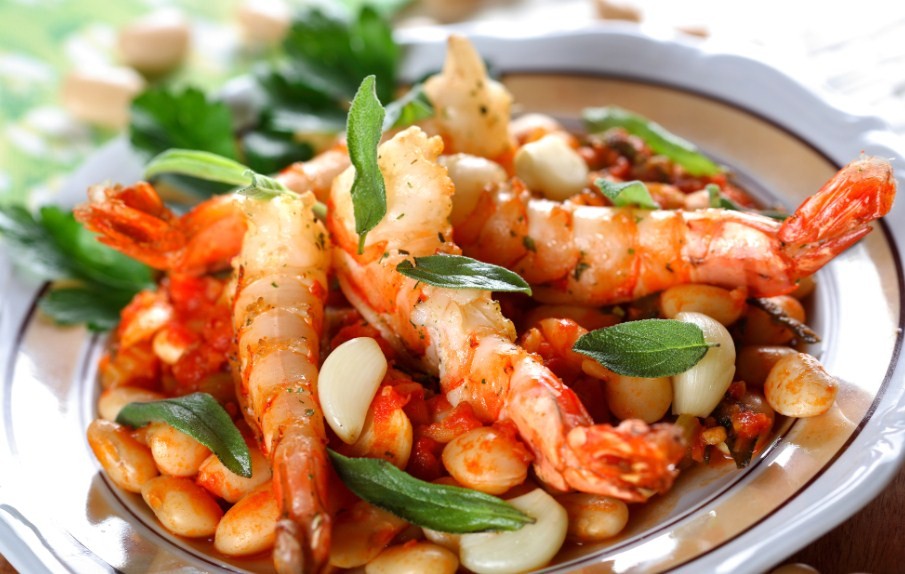 хвостики креветок