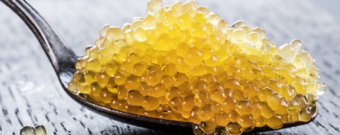 порция икры в ложке