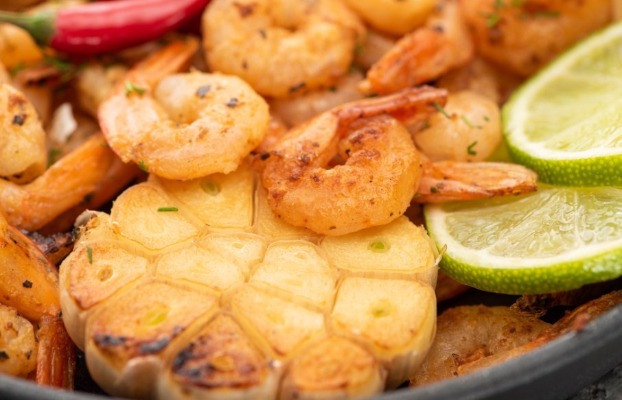 жарка креветок