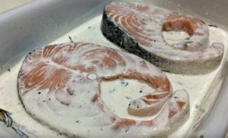 горбуша в сливках