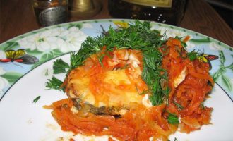 горбуша с овощами