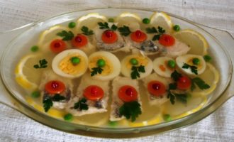 нежное заливное из судака