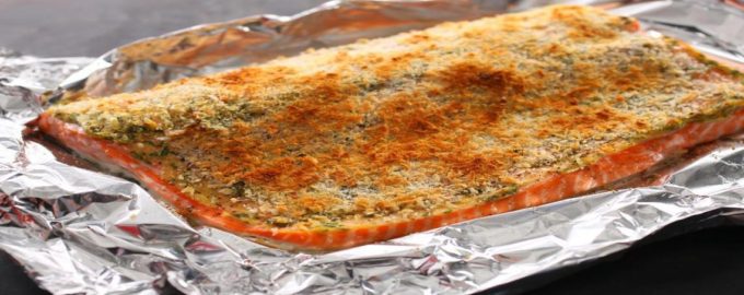 сытное блюдо из красной рыбы