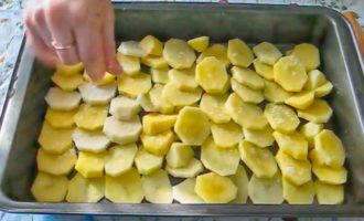 картофель нарезанный кольцами