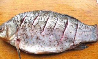 лещ с прорезями на коже