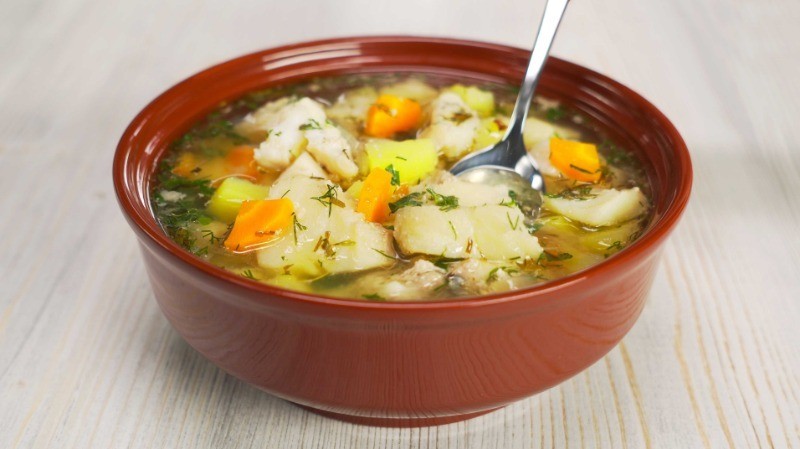 густой рыбный суп 