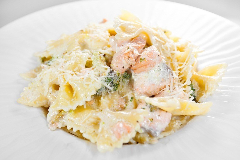 паста с лососем 