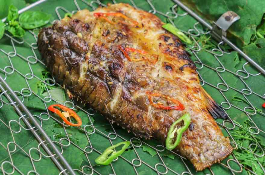 сазан на гриле