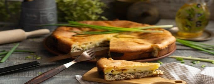 вариант подачи рыбного пирога