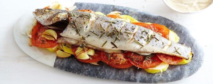 рыба с овощами в духовке