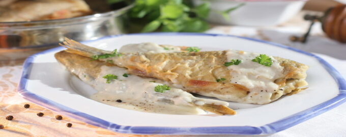 рыба на тарелке