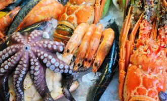 различные морепродукты