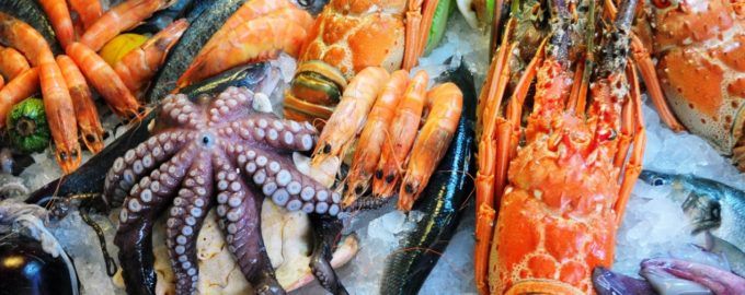 различные морепродукты