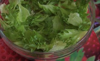 рваные листья салата