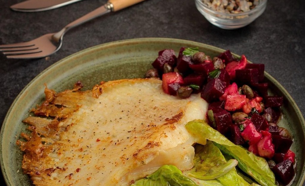 жареные крылья ската 