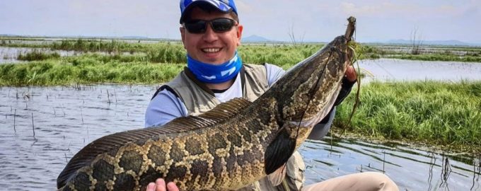 рыбак с уловом