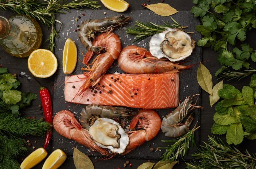 рыба с креветками