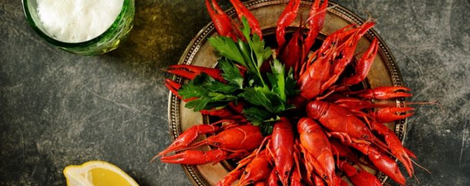 рак с лимоном