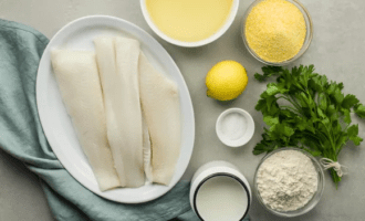 ингредиенты для камбалы в кляре