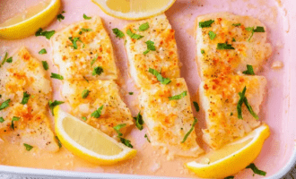 запеченная камбала с лимоном