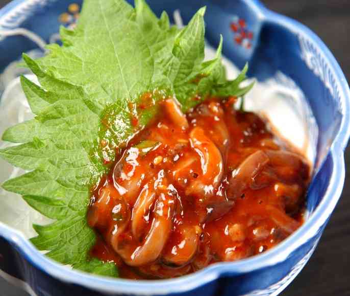 кальмар маринованный в соке внутренностей